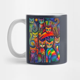 Rainbow cats acrylics Mug